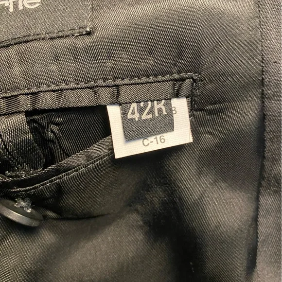 Black Claiborne Men’s Suit Jacket Blazer 42R - Picture 7 of 12